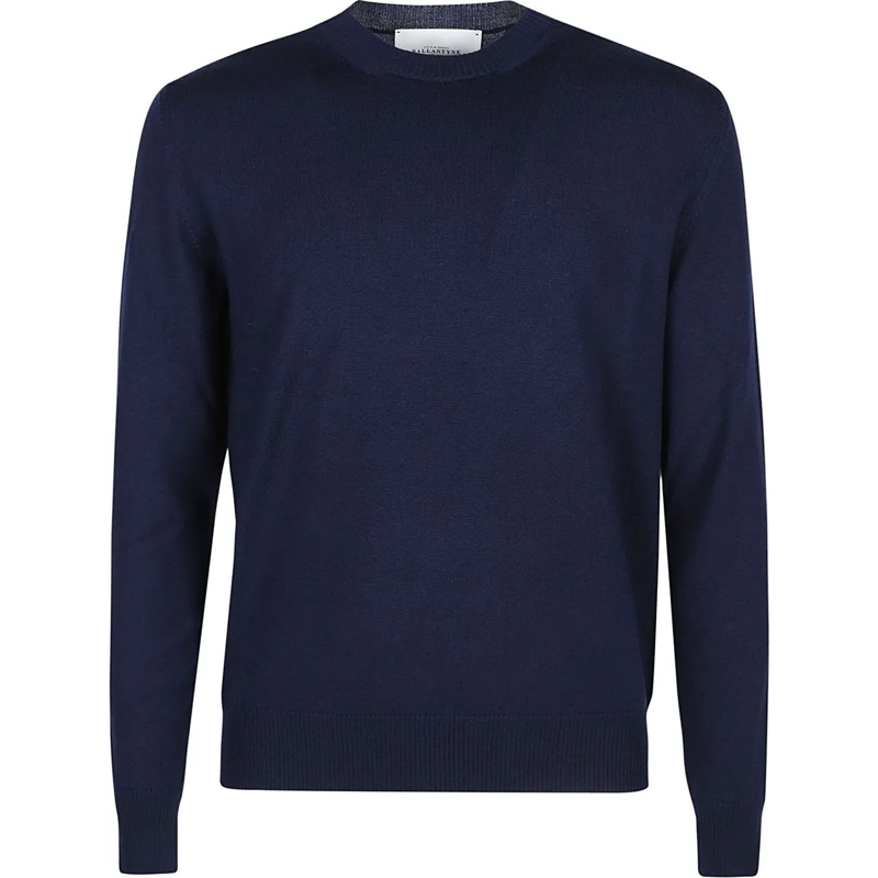 Ballantyne  Plain Round Neck Sweater Blue blau