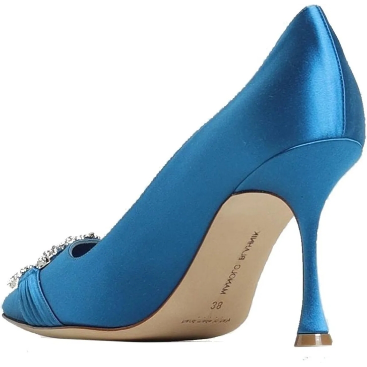 Manolo Blahnik Manolo Blahnik Maida 090 Satin Pumps blau Escarpins