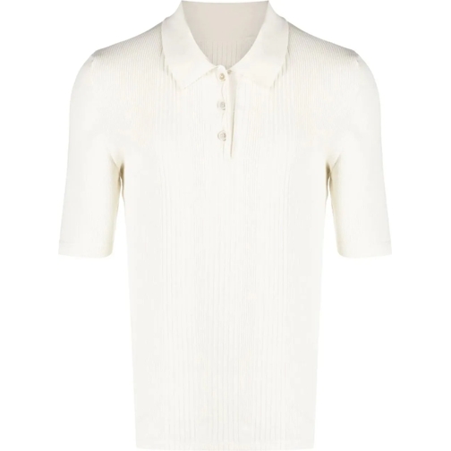 Maison Margiela T-shirts Ss Polo Shirt Cream mehrfarbig