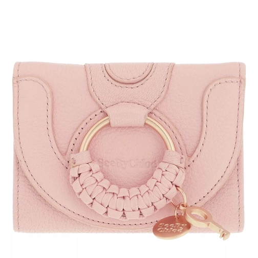See By Chloé Compact Wallet Leather Peachy Pink Tri-Fold Portemonnaie