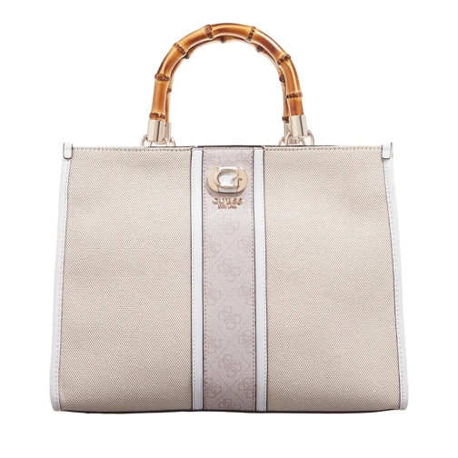 Guess Kerima Bamboo 2 Cmprtmnt Tote Natural/Dove Logo Tote