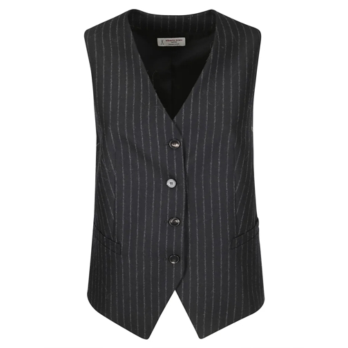 Alberto Biani Blazer Pinstriped Gillet Black