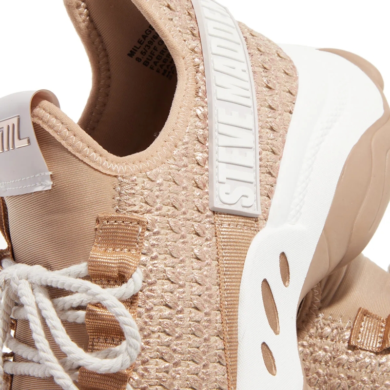 Steve Madden Sneaker basse Mileage Buff Gold/White(Image 5)