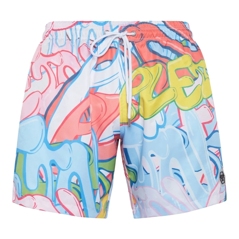 Philipp Plein  Badehose Bombing Graffiti bunt