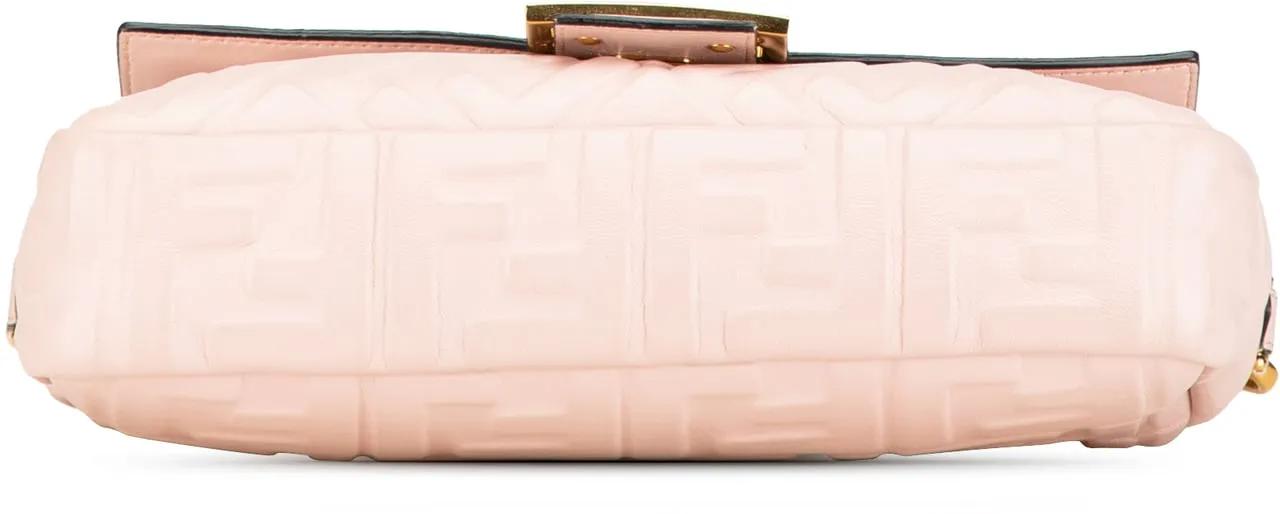 Thumbnail - Fendi Hobo Bags - 2000-2010 Zucca Embossed Leather Baguette Satchel - Gr. unisize - in Gold - für Damen
