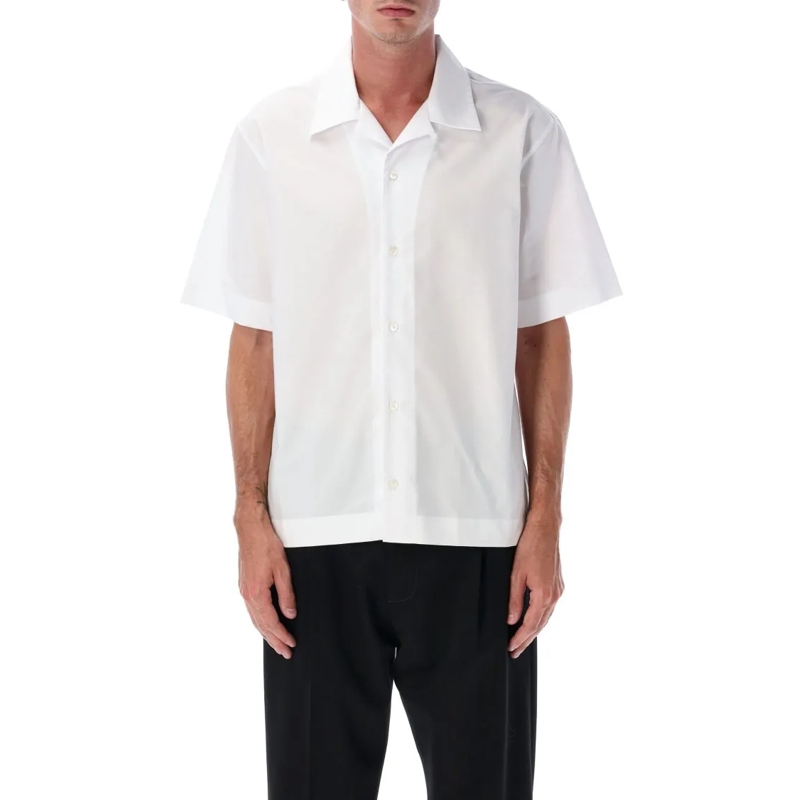 Givenchy Overhemd White Cotton Hawaiian Collar Shirt White