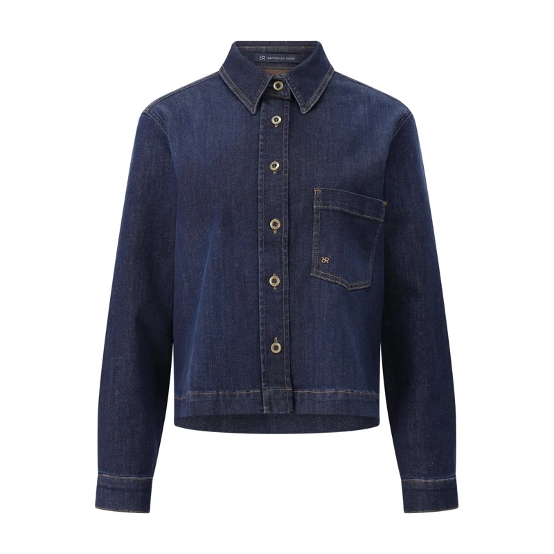 Raffaelo Rossi Polo shirt Hemdbluse Lima aus Denim Dunkelblau