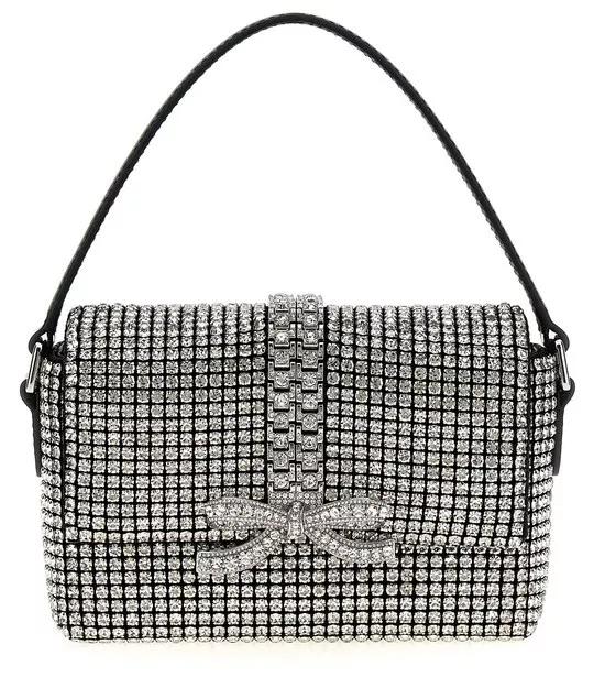 self-portrait Crossbody Bags - Silver Rhinestone Chainmail Micro Bag - Gr. unisize - in Beige - für Damen