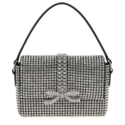 Self Portrait Silver Rhinestone Chainmail Micro Bag Silver Micro borsa