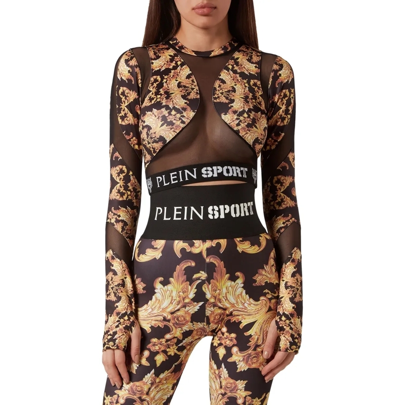 Plein Sport Top Cropped Top Baroque schwarz(Image 3)