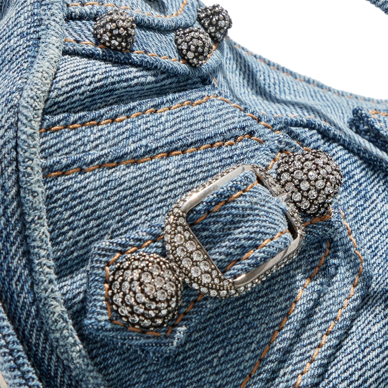 Balenciaga Crossbody Bag Le Cagole XS Shoulder Bag Denim Blue(Image 5)