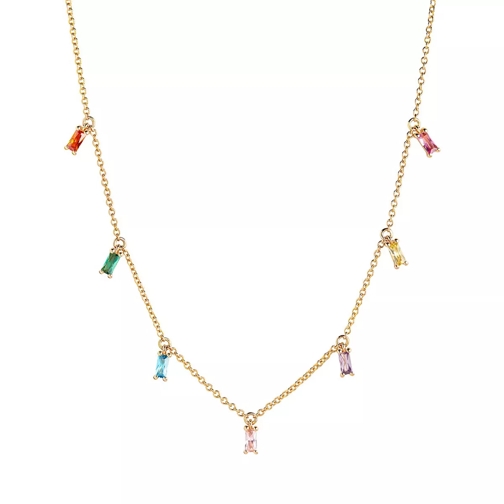 Sif Jakobs Jewellery Princess Baguette Necklace Yellow Gold Mellanlångt halsband