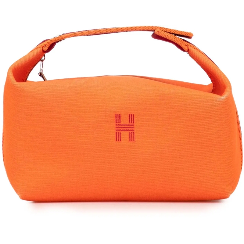 Hermès Nécessaire Large Toile Bride A Brac orange