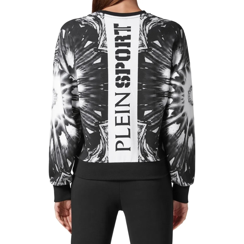 Plein Sport Top Sweatshirt Optical Flower schwarz(Image 2)