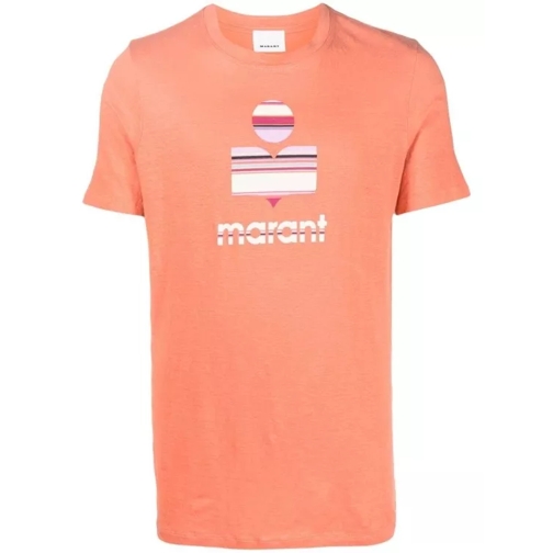 Isabel Marant Karman Logo Corai T-Shirt Orange 