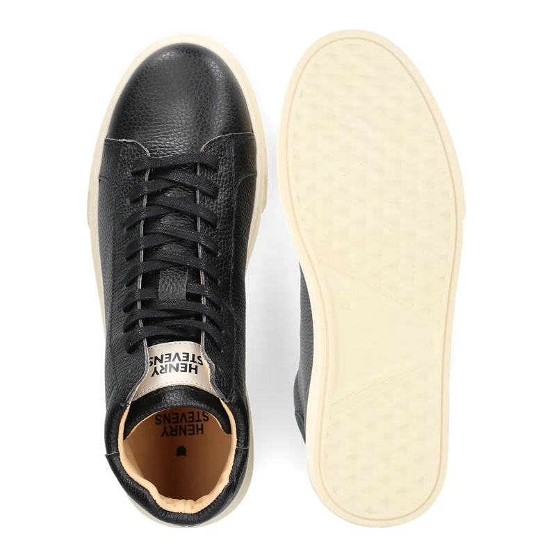 Henry Stevens Low-Top-Sneaker Der Travis High-Top Sneaker in Schwarz ist aus gep schwarz(Image 4)