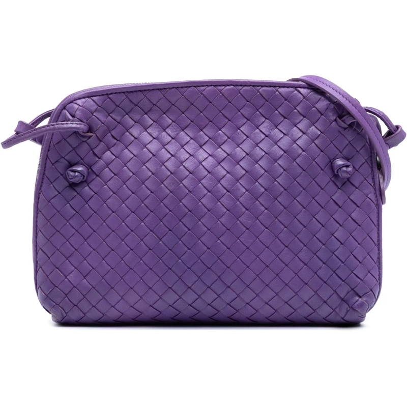 Bottega Veneta Schultertasche Nappa Intrecciato Nodini Crossbody lila