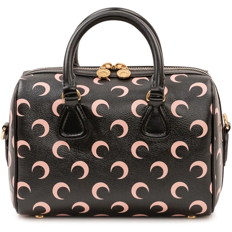 Marine Serre Sac à bandoulière Borsa Moon Bowling con Stampa All Over schwarz