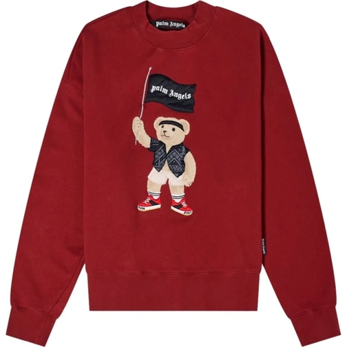 Palm Angels  Pirate Bear Logo Sweatshirt rot