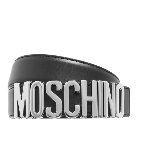 Moschino Belt Fantasy Print Black Cintura in pelle