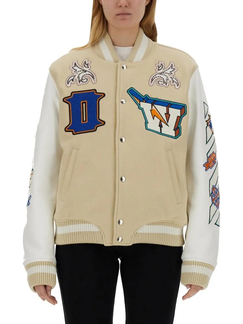 Thumbnail - Off-White - Varsity Jacket - Größe 42 - beige