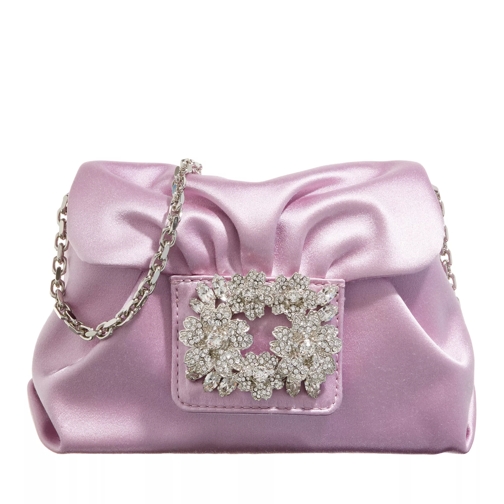 Roger Vivier Bouquet Strasse Drape Micro Bag Silk Violet Minitasche