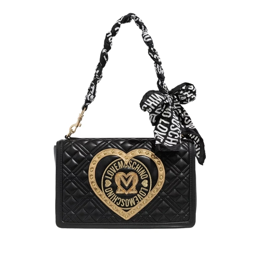 Love Moschino Quilted Scarf Black Crossbody Bag