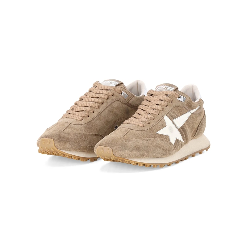 Golden Goose Low-Top-Sneaker Sneaker Marathon aus Velourseder braun