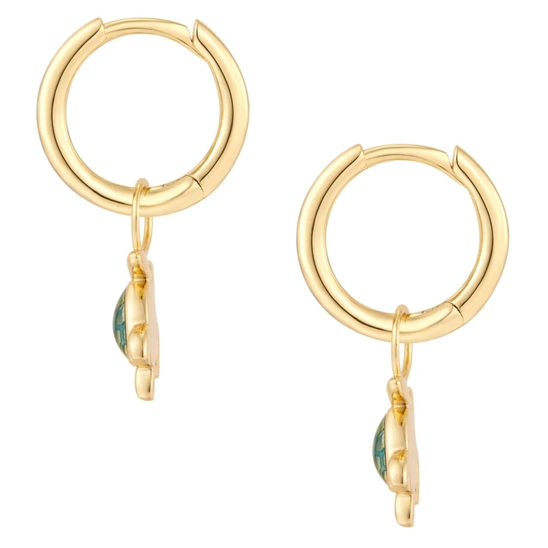 Glanzstücke München Ohrhänger Sterling Silber Creolen Schildkröte gold(Image 3)