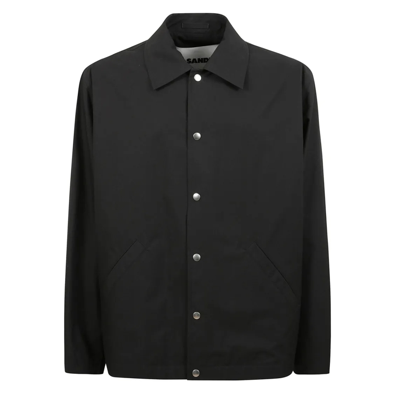 Jil Sander  Boxy Fit Press-Button Jacket Black