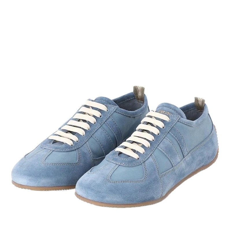 Officine Creative Schnürschuhe Sneaker aus Veloursleder blau