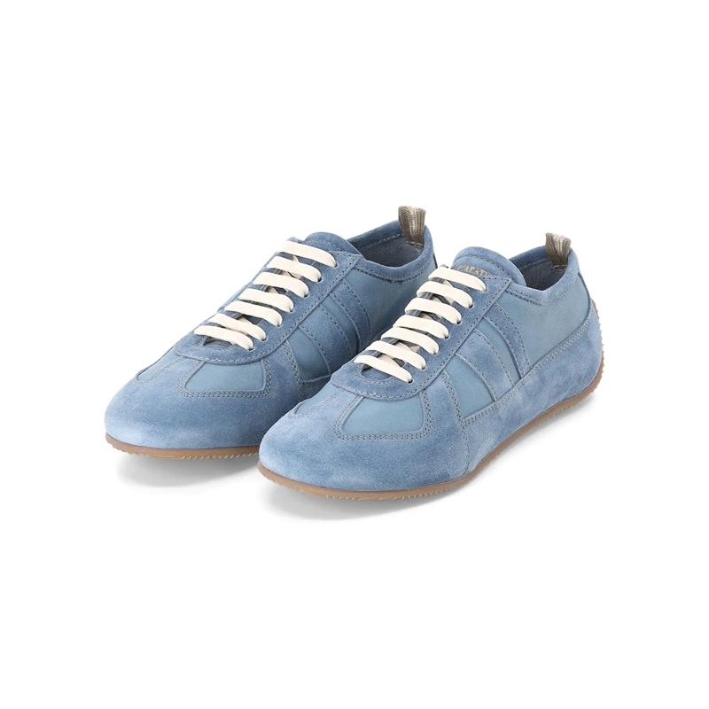 Officine Creative Schnürschuhe Sneaker aus Veloursleder blau