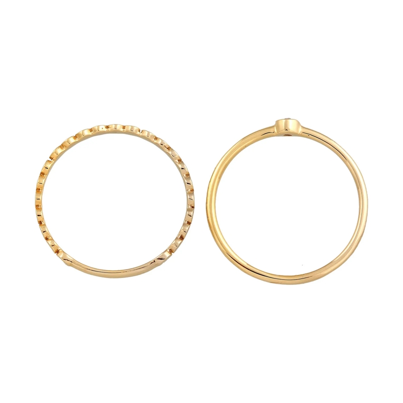 Elli Diamantring Ring Eternity Solitär Diamant (0.03 ct) Set 375 Ge gold(Image 3)