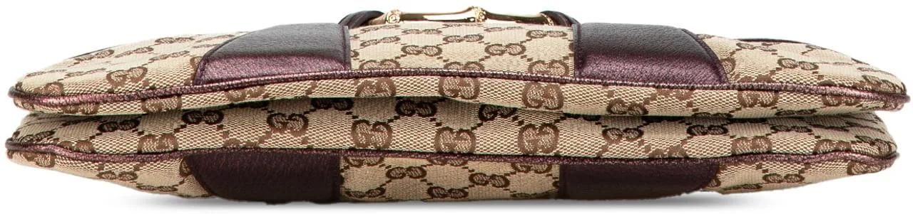 Thumbnail - Gucci Hobo Bags - 2000-2015 GG Canvas Bamboo Ring Chain Shoulder Bag - Gr. unisize - in Braun - für Damen