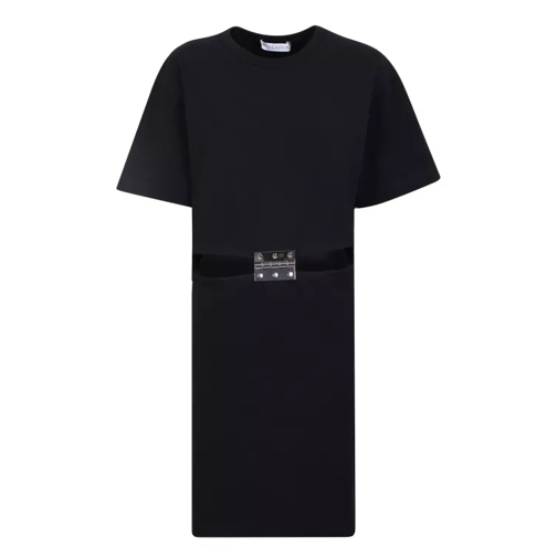 J.W.Anderson Hinge Detail Black T-Shirt Dress Black Kleider