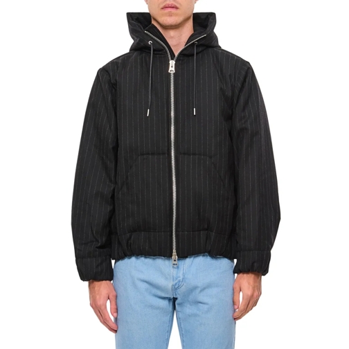 Sacai Chalk Stripe Hoodie Black Veste de transition