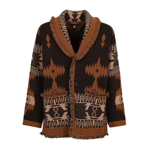 Alanui Strickjacke Icon Jacquard Cardigan Brown