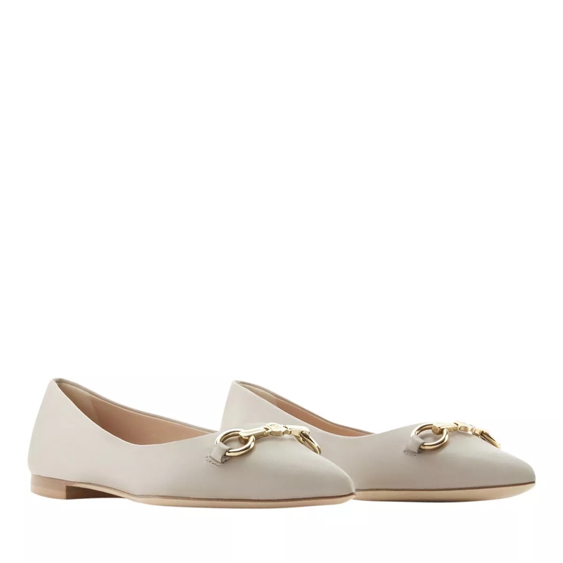 Isabel Bernard Ballerines Vendôme Elita Calfskin Leather Ballerinas Taupe