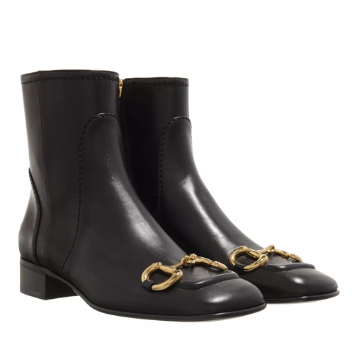 Gucci Charlotte Horsebit Ankle Boots Leather Black Stiefel