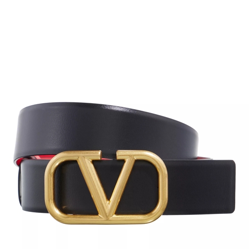 Valentino Garavani Vlogo Signature Reversible Belt Nero Rouge Pur Vändbart skärp