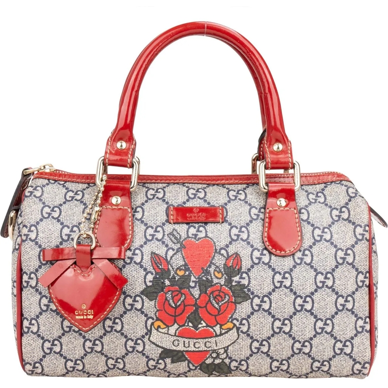 Gucci Schultertasche Gucci Limited GG Supreme Monogram Tattoo Handbag mehrfarbig