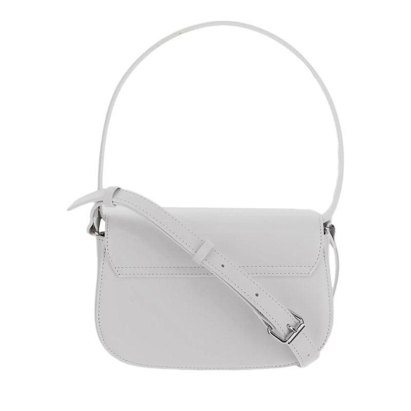 Diesel Schultertasche 1Dr' White Shoulder Bag With Oval D Patch In Leath White(Image 2)