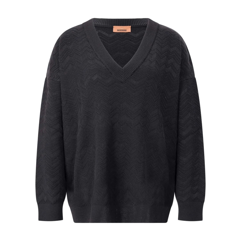 Missoni Trui Pullover aus Woll-Mix Schwarz
