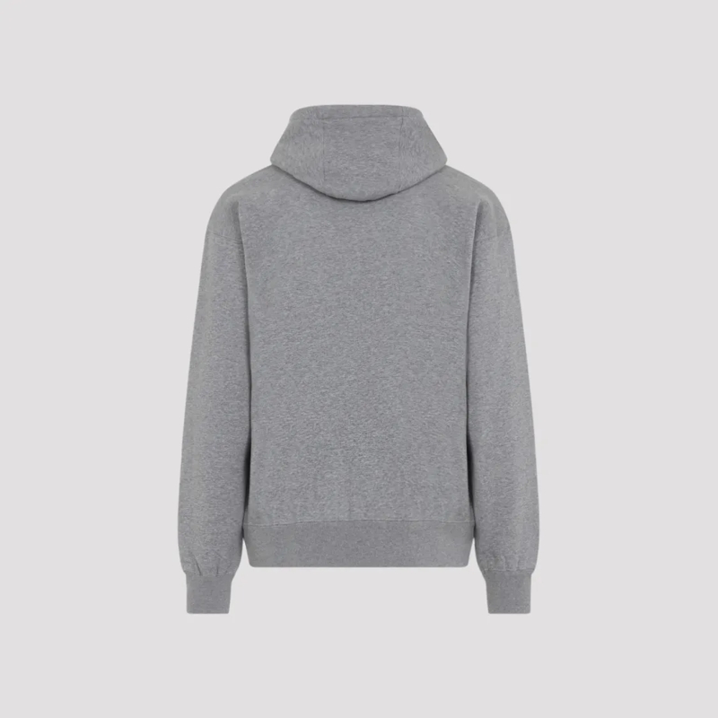 Ralph Lauren X Purple Label  Heather Grey Cotton-Cashmere Blend Hooded Sweatshi Grey