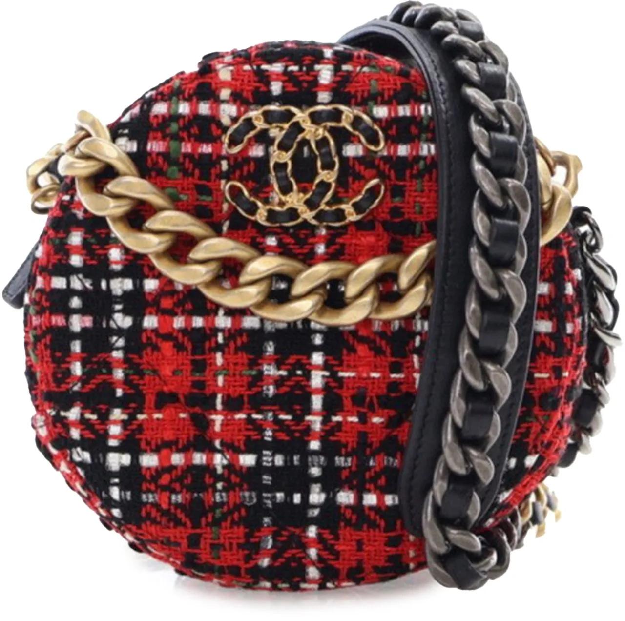 Chanel Hobo Bags - Tweed 19 Round Clutch with Chain - Gr. unisize - in Rot - für Damen
