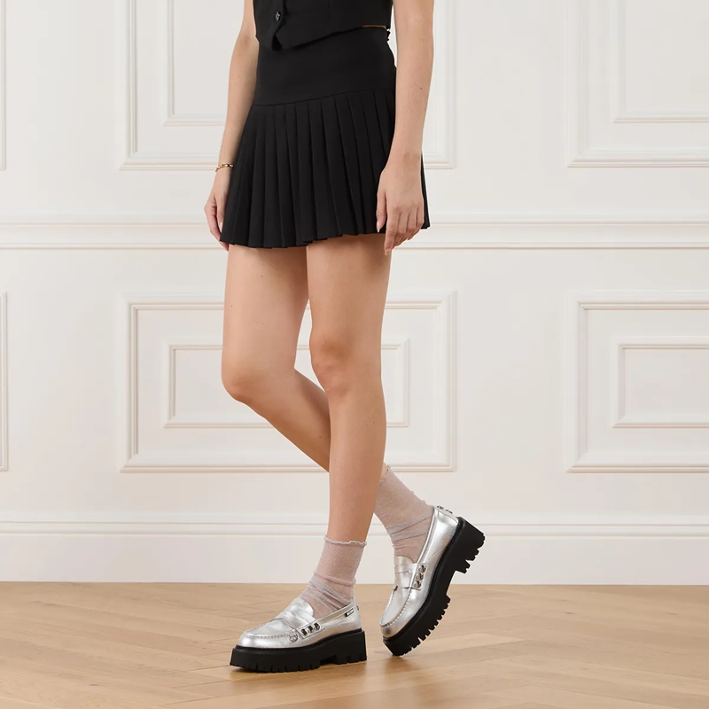 Moschino Loafer Snap Button Argento(Image 2)