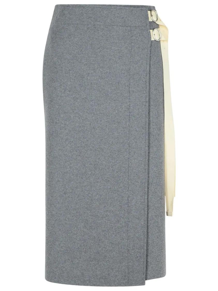 Jil Sander - Grey Wool Blend Skirt - Größe 32 - grau