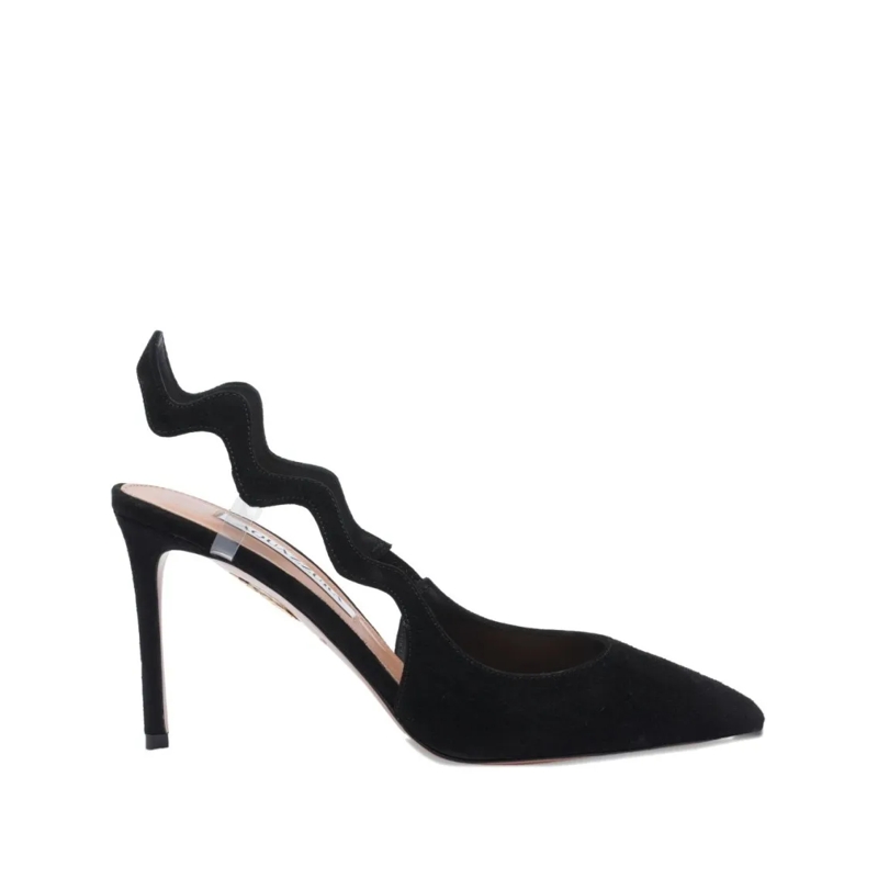 Aquazzura Pumps Slingback Pumps With Wavy Cut-Out Detail Black