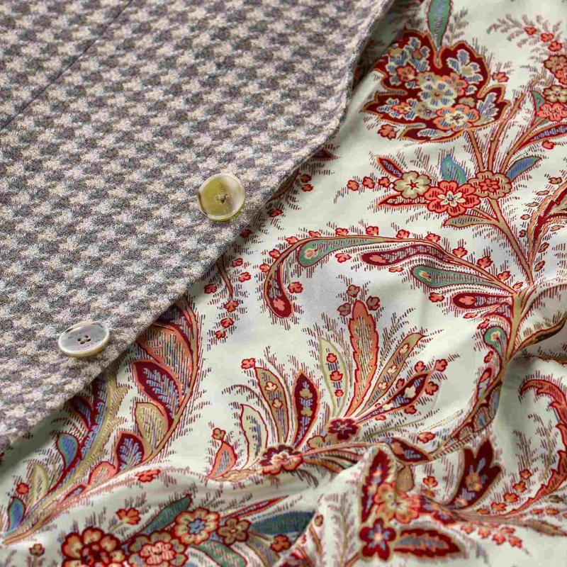 Etro Colbert Sakko mit Hahnentrittmuster beige(Image 4)