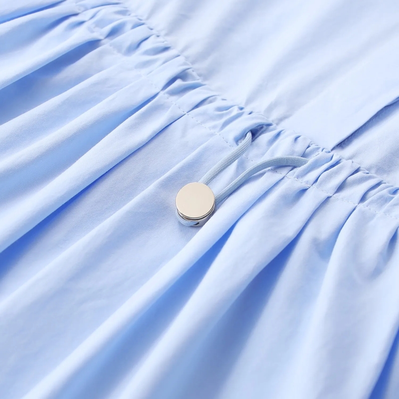 Fabiana Filippi Maxikleid Tailliertes Midikleid blau(Image 4)